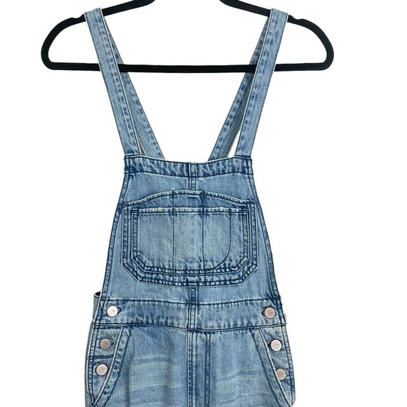 Joe’s Denim Overalls Size Extra Small Captivate Wide Leg Cropped Raw Hem - Picture 3 of 9